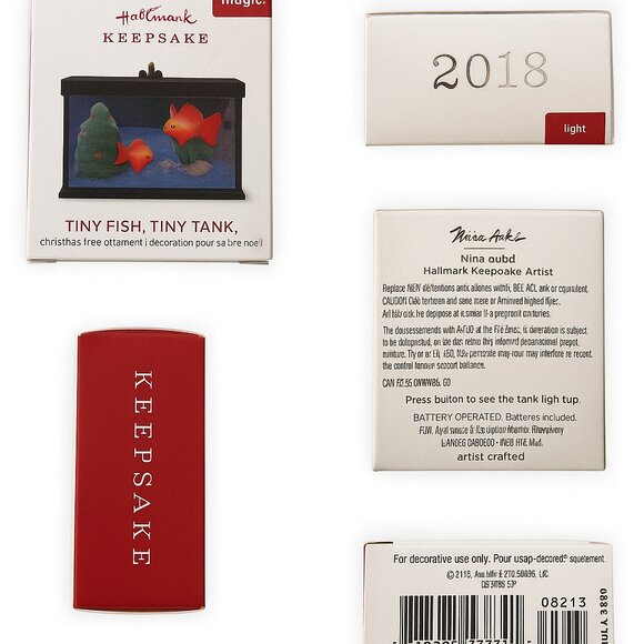 Hallmark Keepsake Ornament–Tiny Fish, Tiny Tank (Magic Light), 2018, New in Box - Picture 2 of 2